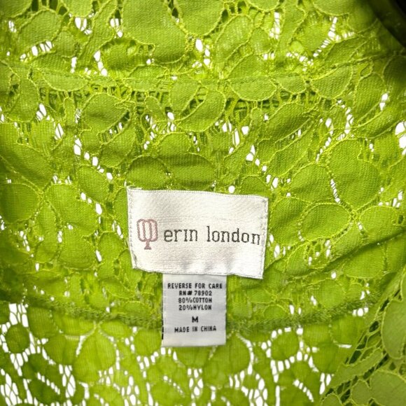 ERIN LONDON Lace Jacket Blazer Style Green Size Medium - Picture 4 of 5